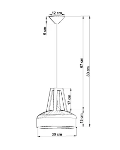 Sollux Weiße Hängelampe Retro Ø30cm Metall E27 MANILIA Küche* Hängelampen|Retro Lampen