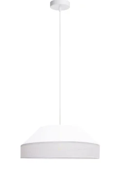 Belis Weiße Hängeleuchte blendarm Stoff wohnlich B:45 cm E27* Wohnzimmerlampen|Stofflampen