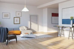 Best Belis Weiße Hängeleuchte Holz Metall Ø26 cm rund E27 wohnlich