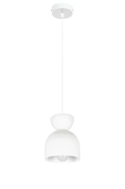 Online Belis Weiße Hängeleuchte Metall E27 Minimalistisch Ø17 cm