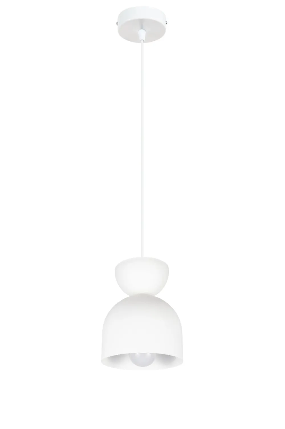 Online Belis Weiße Hängeleuchte Metall E27 Minimalistisch Ø17 cm