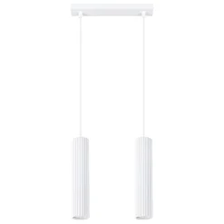 Clearance Sollux Weiße Hängeleuchte Modern aus Aluminium B: 30 cm 2x GU10 BERTA