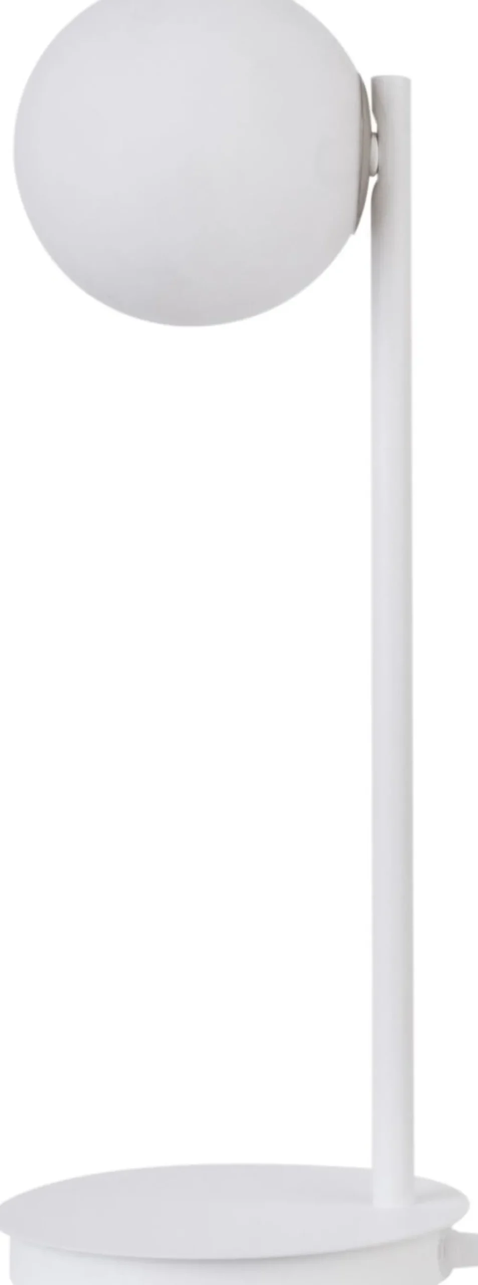 Sigma Weiße Nachttischleuchte Metall Glas blendarm G9 H:43 cm* Tischlampen|Kugellampen