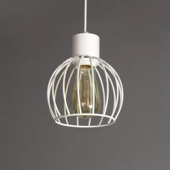 Sigma Weiße Pendellampe rund geometrisch* Hängelampen|Moderne Lampen