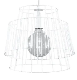 Sollux Weiße Pendelleuchte Metall Ø35cm Modern DALE Hängelampe* Hängelampen|Esszimmer Lampen