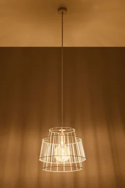 Sollux Weiße Pendelleuchte Metall Ø35cm Modern DALE Hängelampe* Hängelampen|Esszimmer Lampen