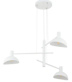 Best Sigma Weiße Pendelleuchte Metall 3-flammig B:75 cm E14 Modern