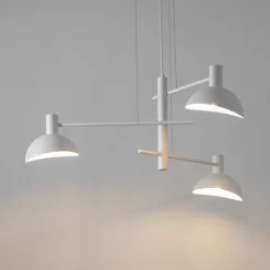 Best Sigma Weiße Pendelleuchte Metall 3-flammig B:75 cm E14 Modern