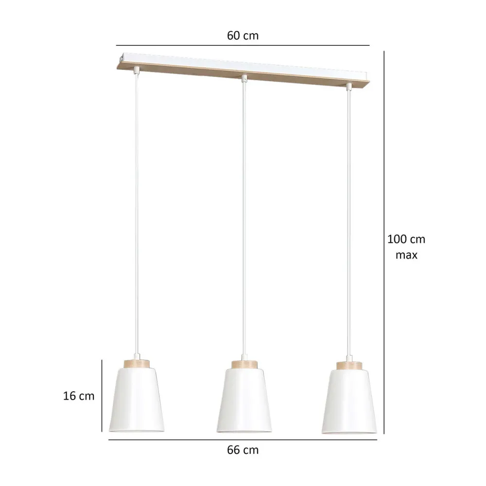 Online Emibig Weiße Pendelleuchte Nordic Design ROGER