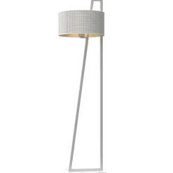 Luminex Weiße Stehleuchte Metall 150 cm niedrig E27 Modern