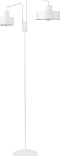 Sigma Weiße Stehleuchte Metall 2-flammig Retro 174 cm hoch* Stehlampen|Wohnzimmerlampen