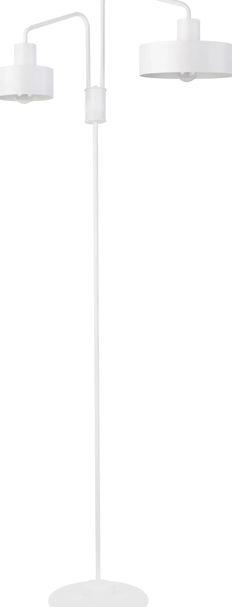 Sigma Weiße Stehleuchte Metall 2-flammig Retro 174 cm hoch* Stehlampen|Wohnzimmerlampen