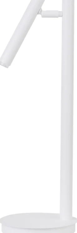 Sigma Weiße Tischlampe Zylinder Metall 48 cm hoch G9 flexibel