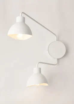 Sigma Weiße Wandlampe Metall Lesen E27 H:44 cm stylisch* Wandleuchten|Küchenlampen