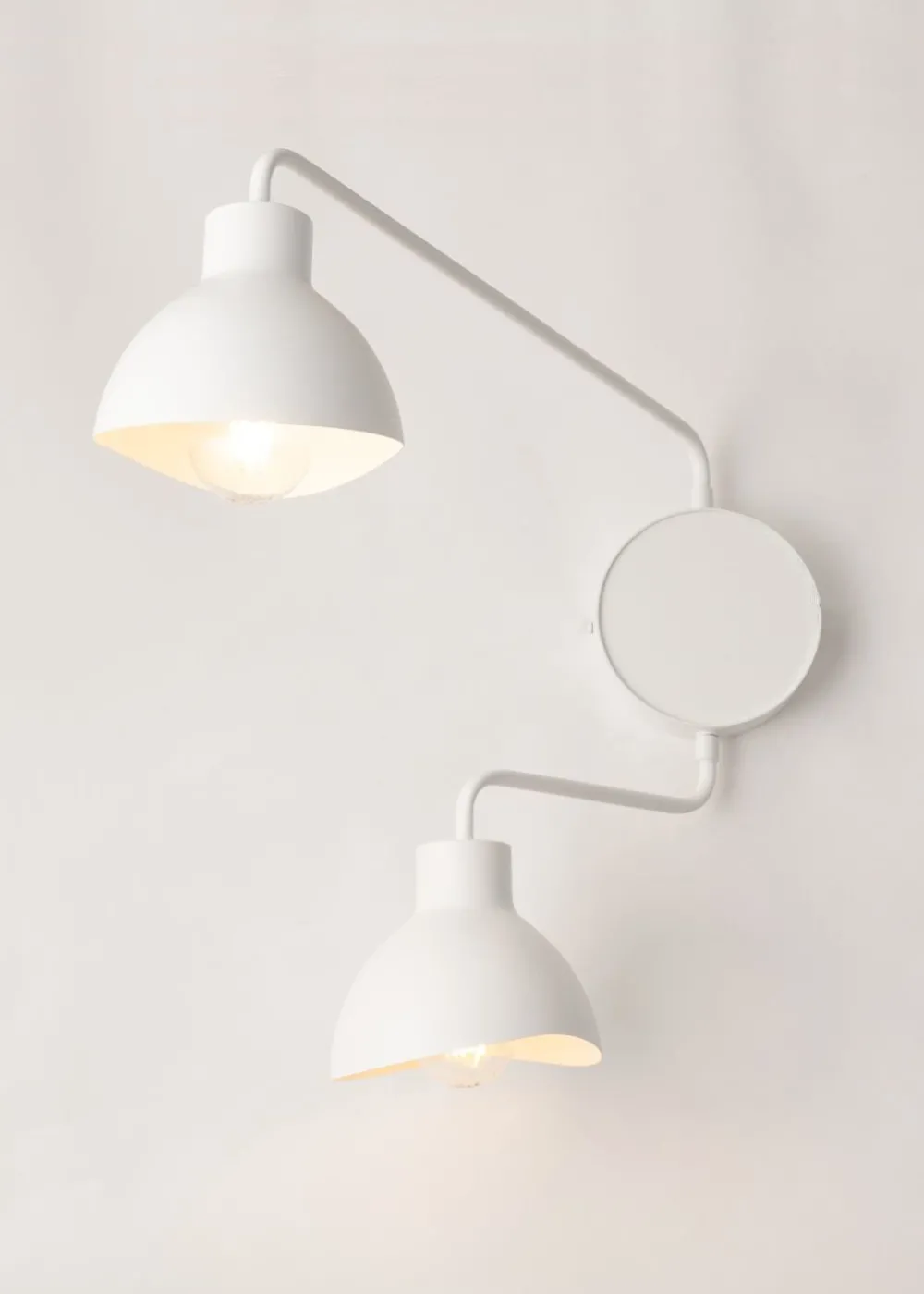 Sigma Weiße Wandlampe Metall Lesen E27 H:44 cm stylisch* Wandleuchten|Küchenlampen