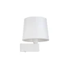 Best Nowodvorski Weiße Wandlampe mit Schalter Stoffschirm E27 Modern