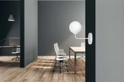 Clearance Emibig Weiße Wandlampe Modern Glas Kugel E14 SENARA Wohnzimmer