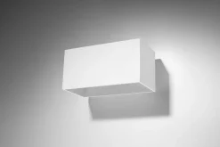 Sollux Weiße Wandlampe Up Down eckig 2x G9 Flurbeleuchtung* Wandleuchten|Flurlampen