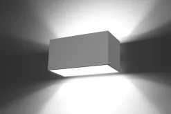 Sollux Weiße Wandlampe Up Down eckig 2x G9 Flurbeleuchtung* Wandleuchten|Flurlampen