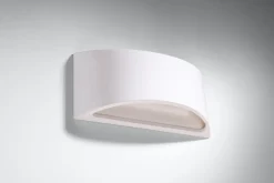 Hot Sollux Weiße Wandleuchte Keramik 31,5 cm Up Down bemalbar G9