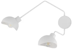 Best Sigma Weiße Wandleuchte Metall 2-flammig H:38 cm E27 Modern