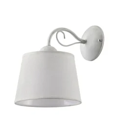 Best Jupiter Weiße Wandleuchte Schirm LOCOLA Schlafzimmer Lampe