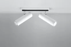 Best Sollux Weißer Deckenstrahler Metall L:30cm 2x GU10 DUCCIA