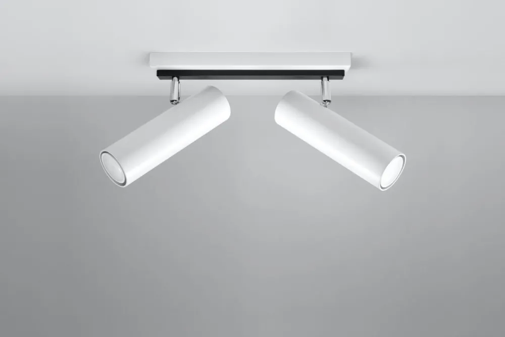 Best Sollux Weißer Deckenstrahler Metall L:30cm 2x GU10 DUCCIA