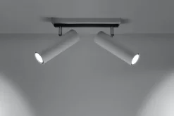 Best Sollux Weißer Deckenstrahler Metall L:30cm 2x GU10 DUCCIA