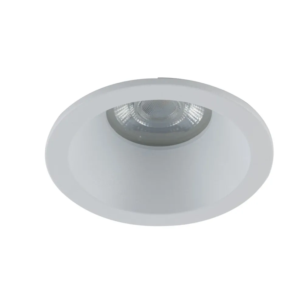 TK Lighting Weißer Einbaustrahler IP65 Metall Glas Ø8,5 cm rund* Metall Lampen|Moderne Außenleuchten