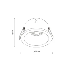 TK Lighting Weißer Einbaustrahler IP65 Metall Glas Ø8,5 cm rund* Metall Lampen|Moderne Außenleuchten