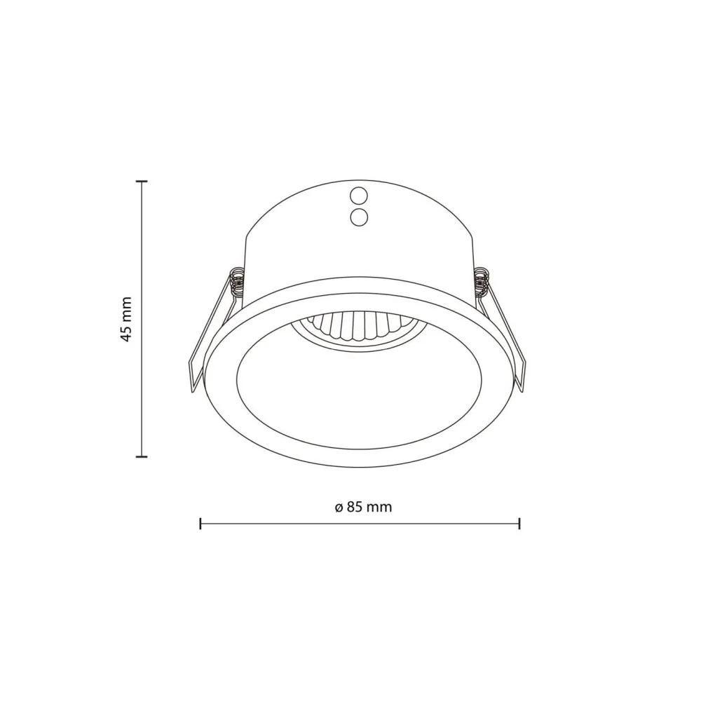 TK Lighting Weißer Einbaustrahler IP65 Metall Glas Ø8,5 cm rund* Metall Lampen|Moderne Außenleuchten
