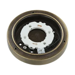 New Lido Wetterfeste Außenleuchte Rund IP64 echtes Messing