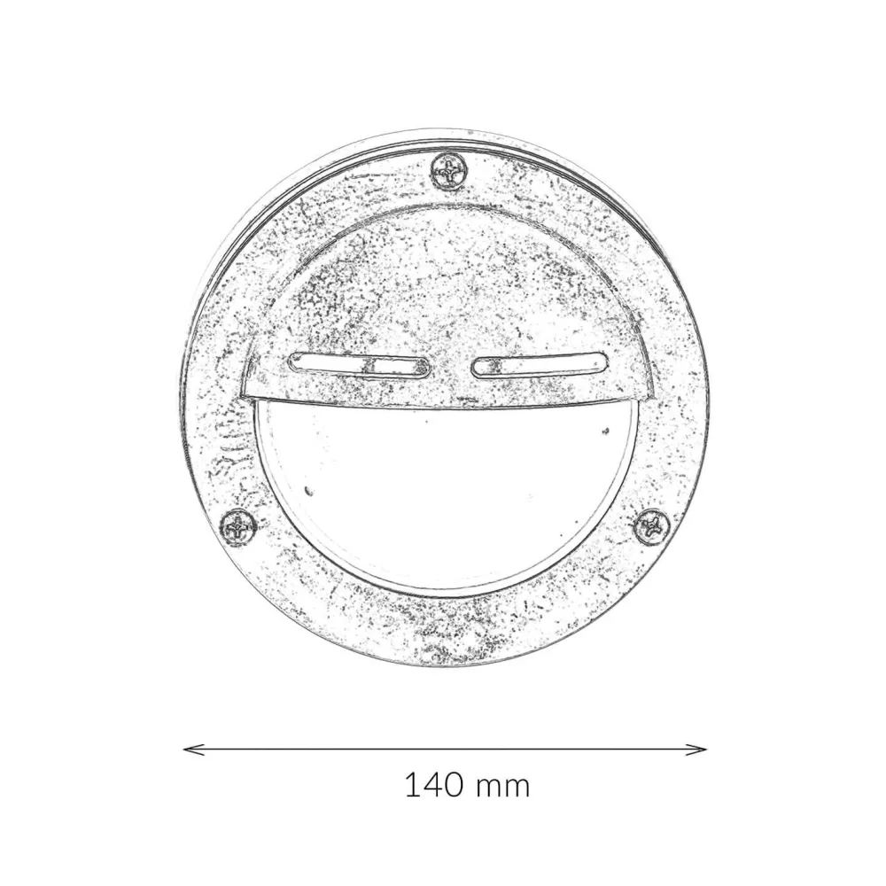New Lido Wetterfeste Außenleuchte Rund IP64 echtes Messing