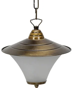 New Lido Wetterfeste Pendelleuchte Messing Glas Rustikal