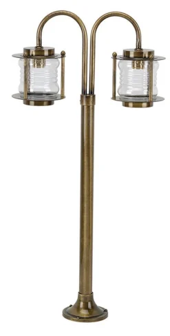 Lido Wetterfeste Stehlampe MYKO Messing H:85cm Garten Weg* Außenleuchten Antik|Gartenlaternen