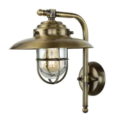 Lido Wetterfeste Wandlampe KAVALA Messing Maritim außen* Rustikale Lampen|Metall Lampen