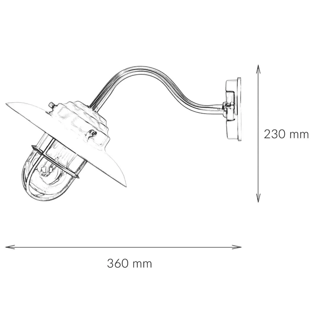Lido Wetterfeste Wandlampe KAVALA Messing antik rostfrei* Außenwandleuchten|Rustikale Lampen