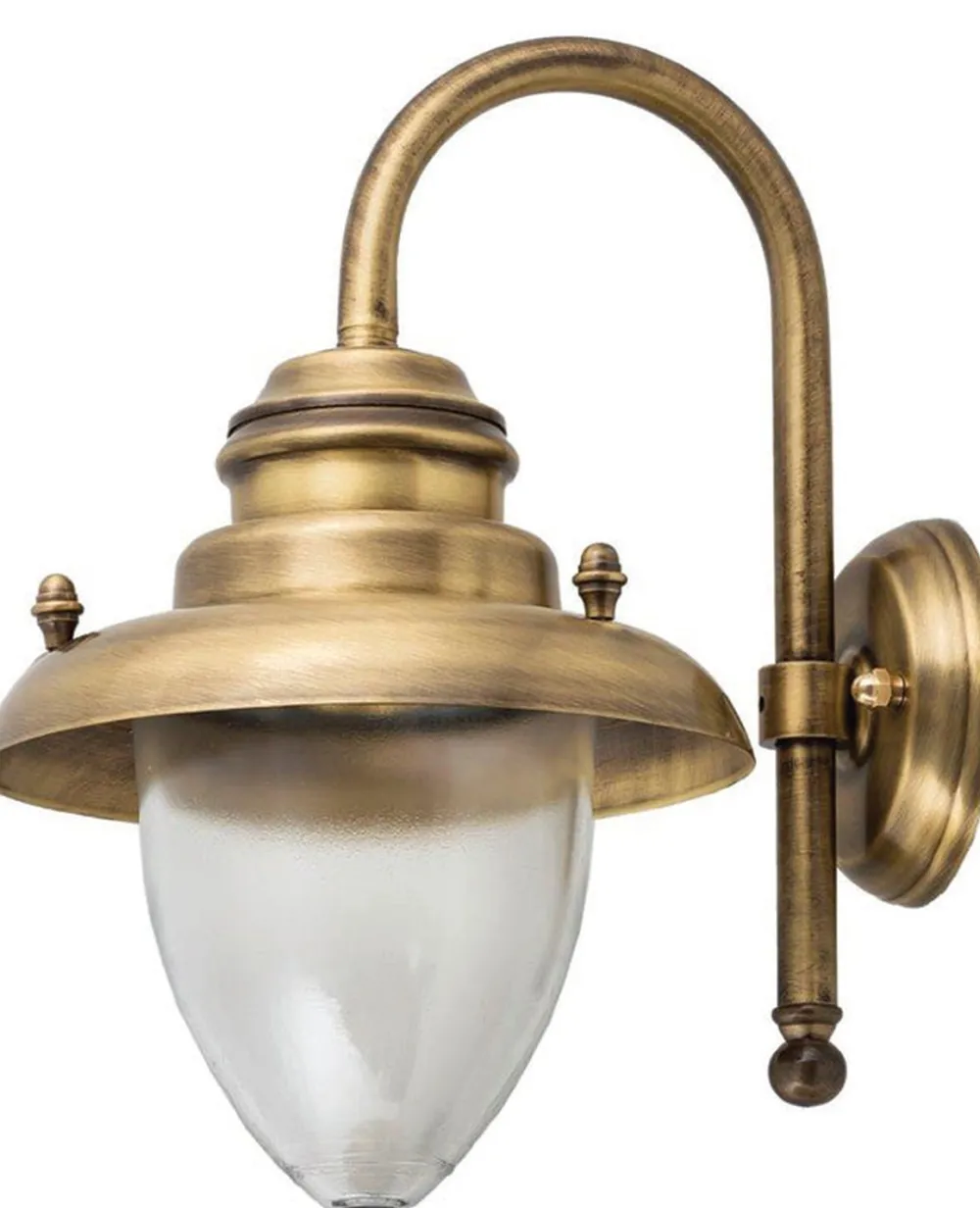 Lido Wetterfeste Wandlampe MARIOS Messing Maritim Hof