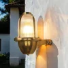 Lido Wetterfeste Wandlampe Messing Maritim IP64 außen* Rustikale Lampen|Metall Lampen