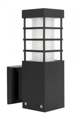 SU-MA Wetterfeste Wandlampe Schwarz eckig IP54 E27