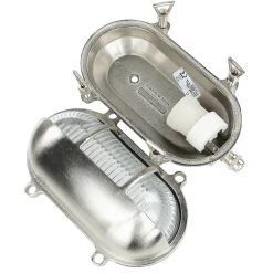 Lido Wetterfeste Wandlampe SKIATHOS Nickel Maritim IP64* Rustikale Lampen|Metall Lampen