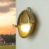 Lido Wetterfeste Wandleuchte KARPAHTOS Messing Glas IP64