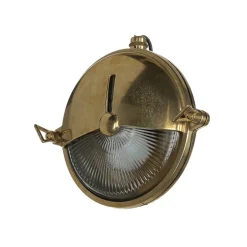 Lido Wetterfeste Wandleuchte KARPAHTOS Messing Glas IP64