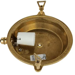 Lido Wetterfeste Wandleuchte KARPAHTOS Messing Glas IP64