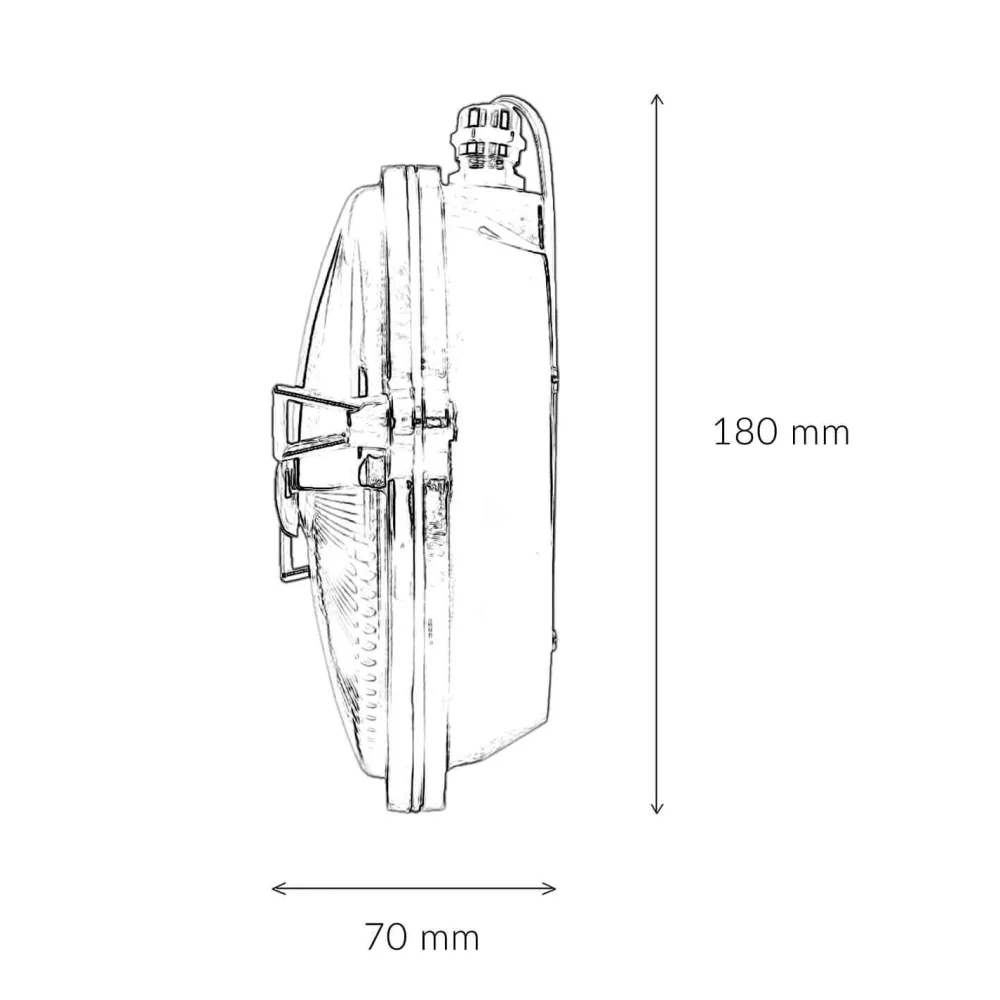 Lido Wetterfeste Wandleuchte KARPAHTOS Messing Glas IP64