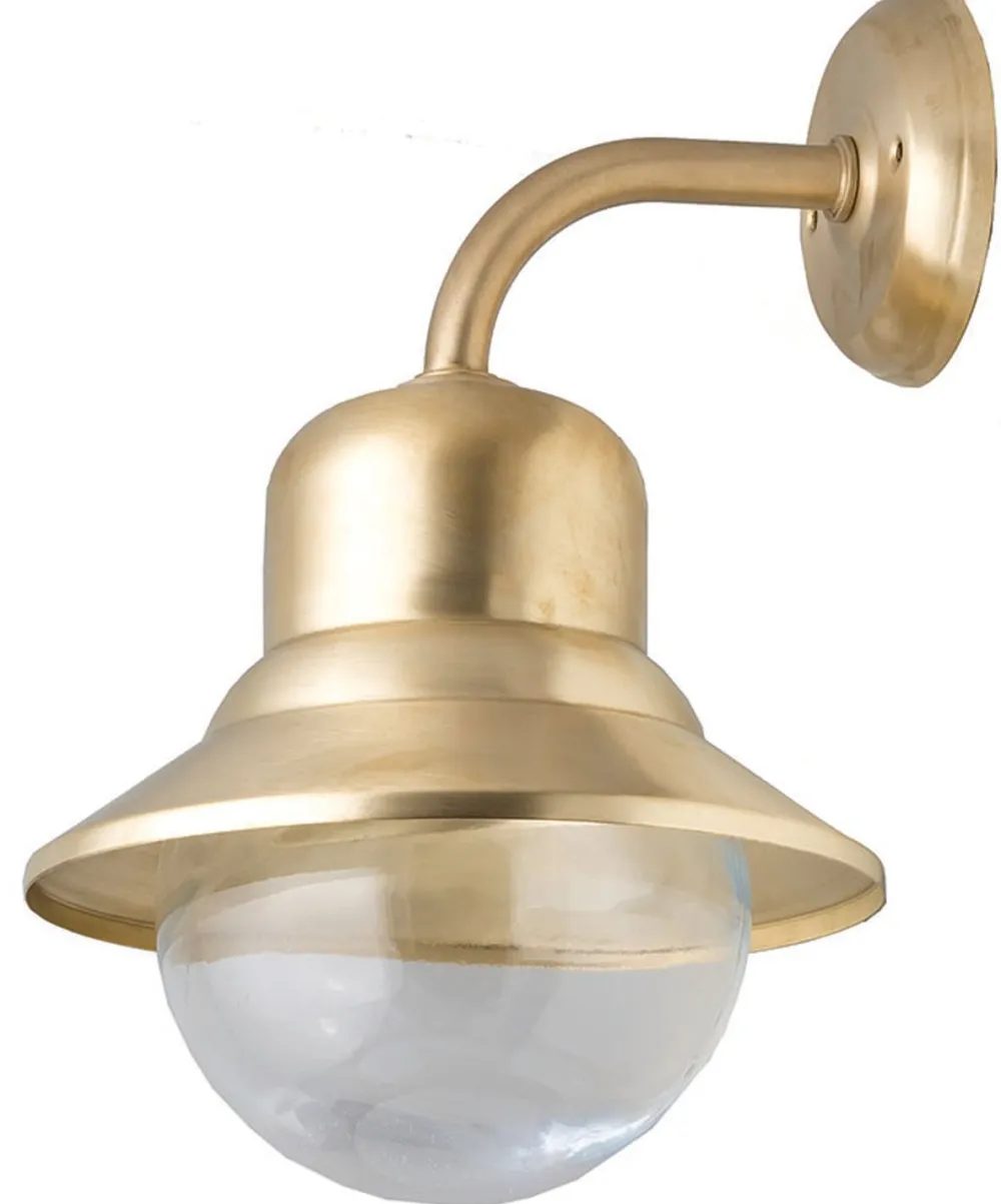 Lido Wetterfeste Wandleuchte SAMOS Messing Maritim IP23* Außenleuchten Antik|Außenwandleuchten