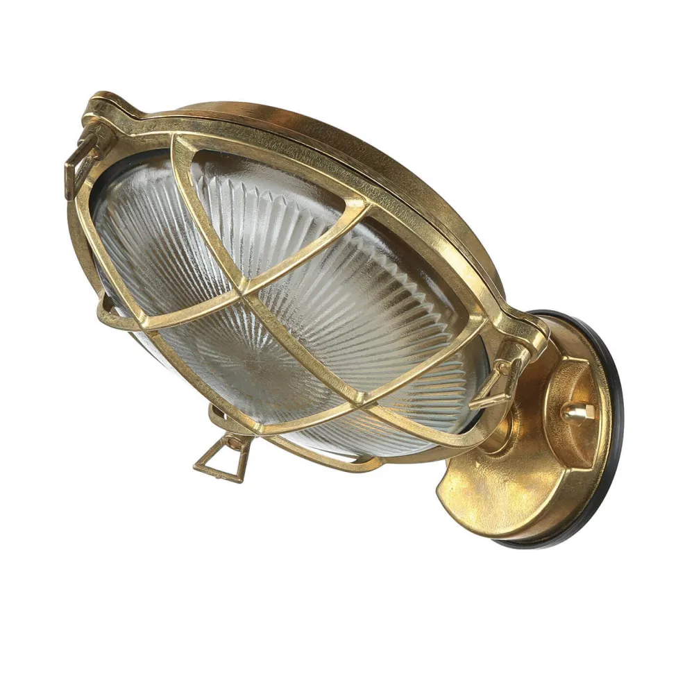 Hot Lido Wetterfeste Wandleuchte SERIFOS Messing Maritim IP64