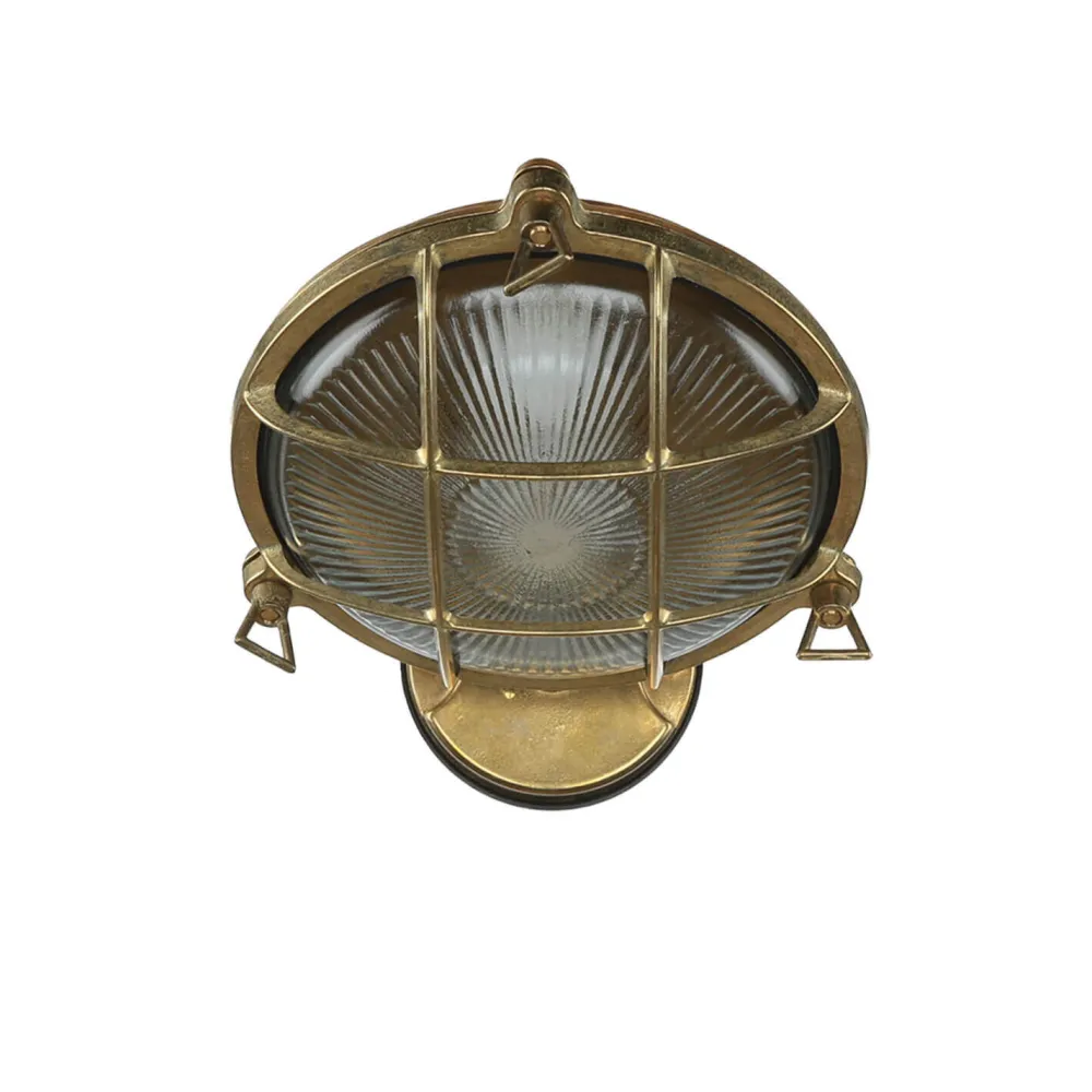 Hot Lido Wetterfeste Wandleuchte SERIFOS Messing Maritim IP64