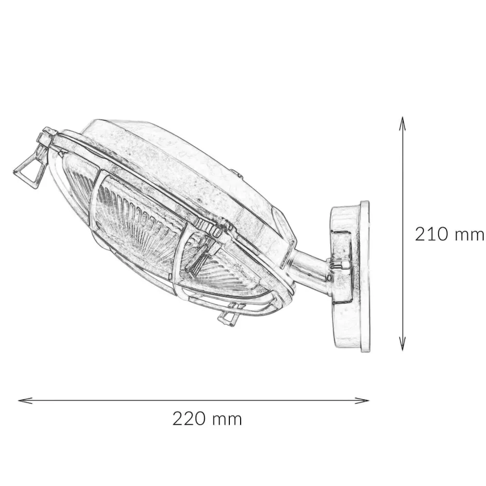 Hot Lido Wetterfeste Wandleuchte SERIFOS Messing Maritim IP64